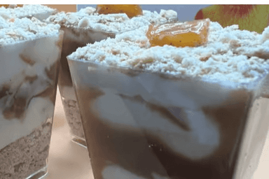 Crown Royal Peach Whiskey Cobbler Cheesecake Cups